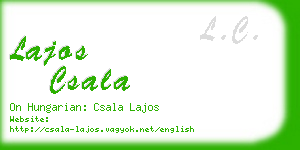 lajos csala business card